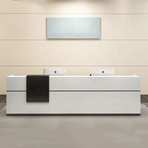 高品质现代办公桌家具出厂价格前台接待处收银台台桌 - Product Image 1