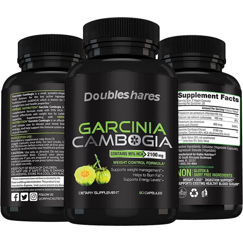 Suplemento de vitaminas personalizado para pérdida de peso Garcinia Cambogia cápsulas para adultos niños cuidado del cabello suplementos de hierbas 3G 50 botellas