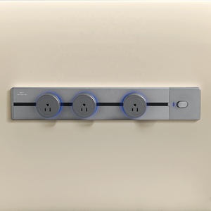 <strong>Multi</strong> Adapter Combination Kitchen Office <strong>Desktop</strong> Using Movable Surface Mounted Electric Aluminum Quality Track Rail <strong>Socket</strong> - Product Image 1