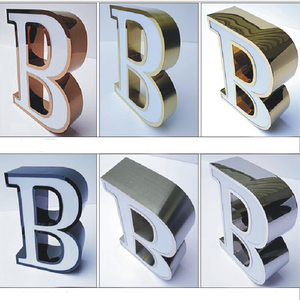 3d знак канала с спинкой золотой цвет светодиодный знак с подсветкой букв - Product Image 5
