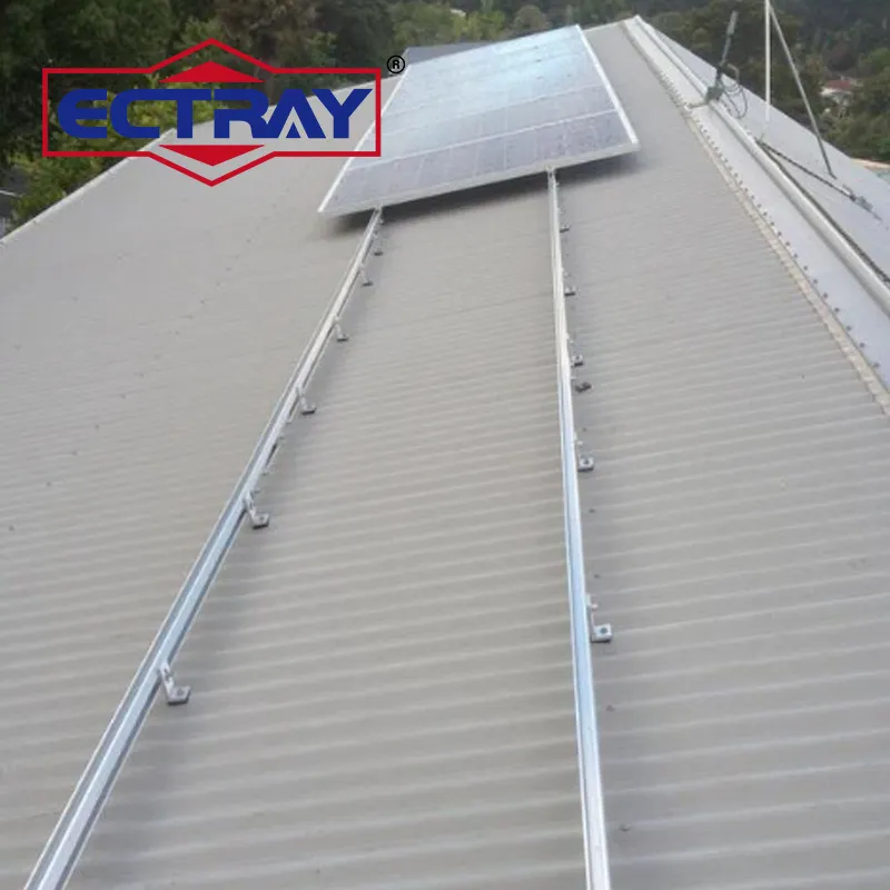 Sistem panel surya dudukan atap Solar fotovoltaik aluminium struktur Tie ubin sistem rak atap sistem pemasangan surya