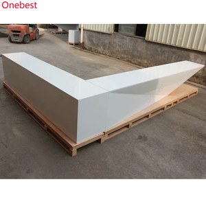 Tech-Sense thương mại hiện đại sáng Đá Nhân Tạo bàn tiếp tân U hình dạng <span class=keywords><strong>KFC</strong></span> dịch vụ truy cập - Product Image 2