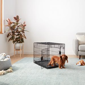 Vietnam'da yapılan çoklu boyutları çift kapı katlanabilir Metal tel kedi köpek sandık evcil hayvan kafesi - Product Image 5