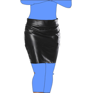 Falda de cuero gótico para mujer Mini falda de cadera ajustada sexy con ropa de club de trasero abierto para azotar Acento de culo grande - Product Image 2