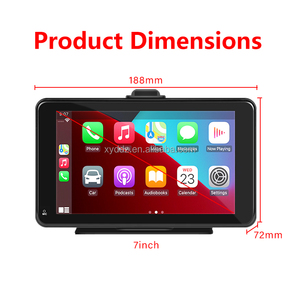 7inch Rearview Mirror Carplay Android Auto Wireless Projection Screen Backup Camera with 4K Resolution Car Reversing Aid <strong>Monitor</strong>