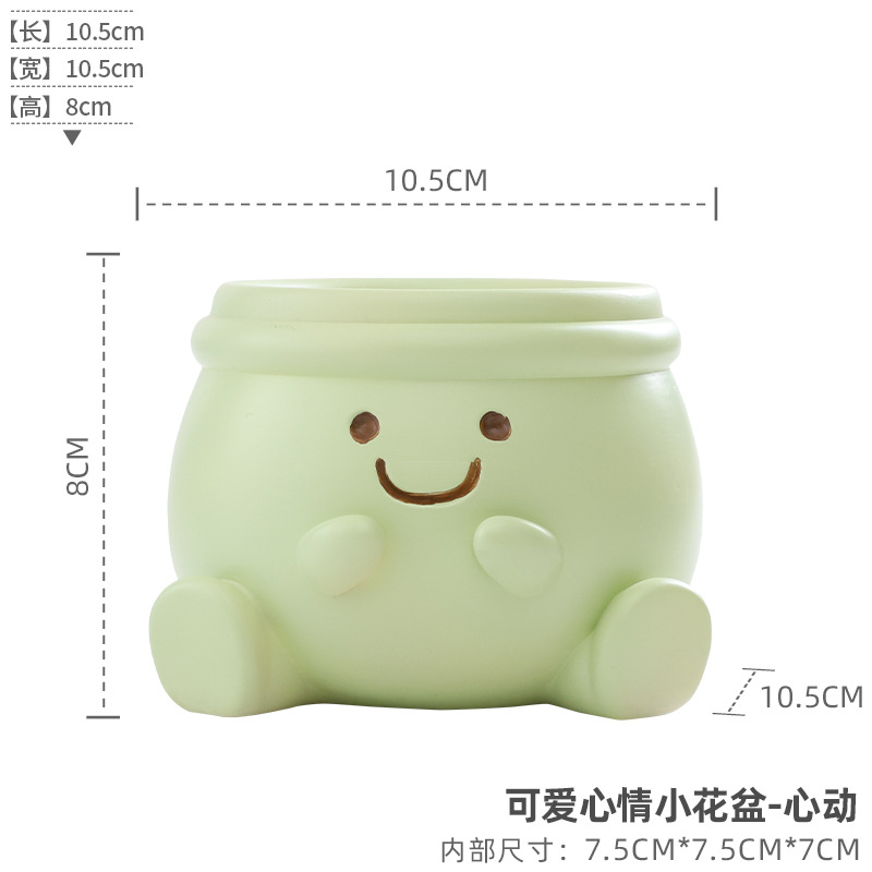 Cute mood small flower pot-heart