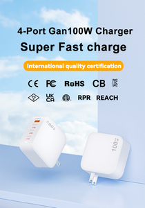 IBD OEM 100W hızlı seyahat şarj katlanabilir çok fonksiyonlu duvar şarj 1 USB 3 tip C Macbook telefon kamera için USB-C limanlar - Product Image 2