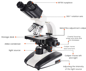 Con luz Led para laboratorio y Escuela Digital con microscopio binocular - Product Image 2