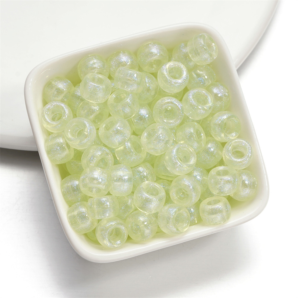 Perles acryliques en forme de baril de sirène - Vert