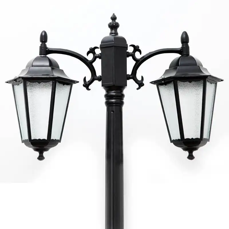 مصباح شارع خارجي مقاوم للماء IP65 220 فولت بسعر الجملة بطول من 2 إلى 5 أمتار على الطراز الأوروبي كرة زجاجية لمصابيح الحدائق E27 E26