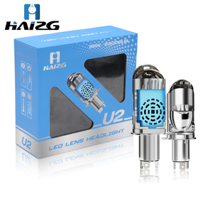 HAIZG U2 LED matris BIFOGAL LENS 9-48V IP68 su geçirmez 6500K otomatik ampul araba LED ışık 3570 çip H4 doğrudan fiş tipi - Product Image 1