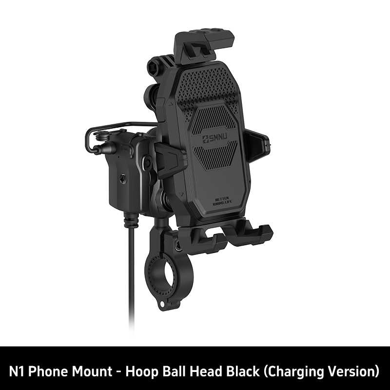 Soporte para teléfono Black N1 con rótula esférica (Versión con carga)