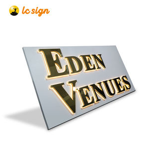 אקריליק נירוסטה עם תאורה אחורית שלט ערוץ מכתב שלט Led לוגו משרד שלט שלט led שלטי לחנות עשן - Product Image 6