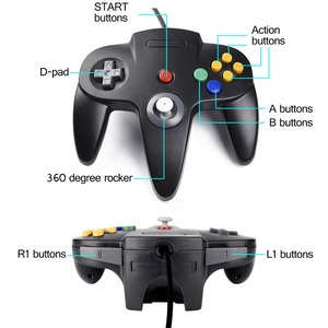 Blu N 64 Controller PC Mando Manette N64 sostituzione Usb cablato Joystick Controller per Nintendo Switch 64 Consola - Product Image 3