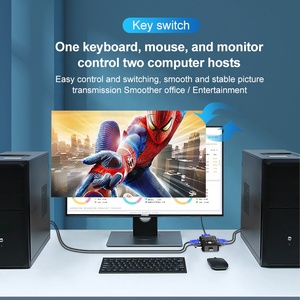 Interruptor VGA manual de 2 puertos USB, con teclado, ratón, 2 entradas y 1 salida, 1080P, HD, KVM
