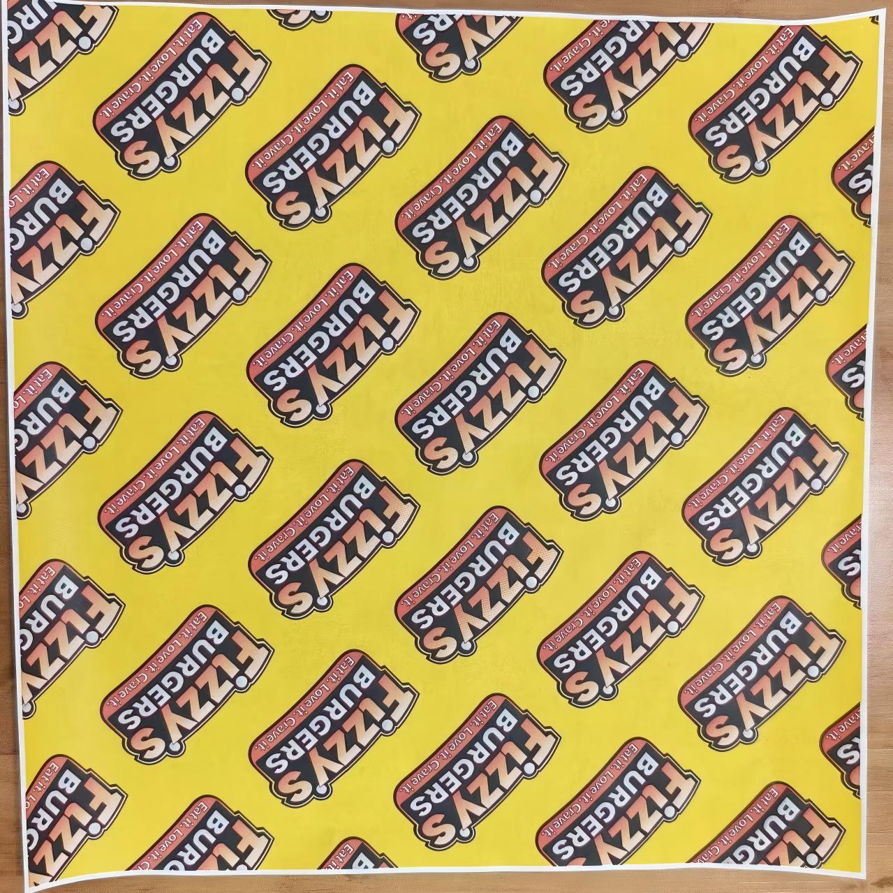 custom burger paper