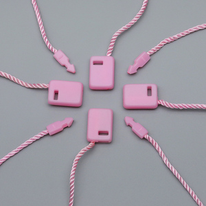 Hot Selling Fashion Garments Swing <strong>Tag</strong> <strong>String</strong> <strong>Plastic</strong> Security <strong>Tag</strong> Polyester Rope Fastener <strong>Loop</strong> Lock Pin for Garment <strong>Tag</strong>