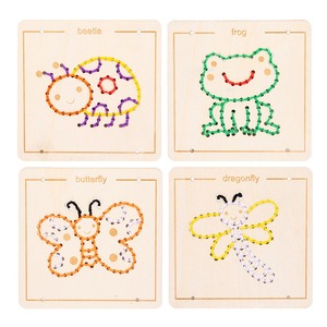 Juego de bordado de hilo, tablero de enhebrado de formas siempre cambiantes para niños educativos de la primera infancia. - Product Image 6