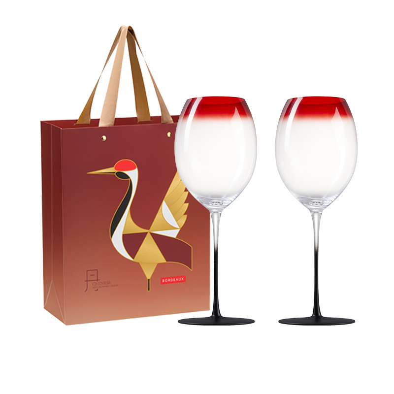 Red-crowned crane bordeaux set