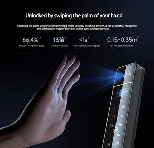 Tam otomatik Tuya TTlock ince akıllı kilit Palm damarlar biyometrik 3D yüz tanıma Silding kapı için parmak izi elektronik kilit - Product Image 3