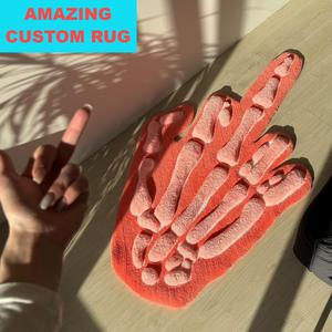 3D印花波斯地毯定制复古东方地板地毯和家庭手工制作的门垫 - Product Image 2
