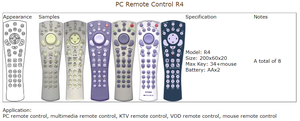 R4 Pc Remote <strong>Control</strong> R4 Infrared <strong>Keyboard</strong> with <strong>Mouse</strong> Function with Ps2 or Usb Interface Receiver 38Khz - Product Image 3