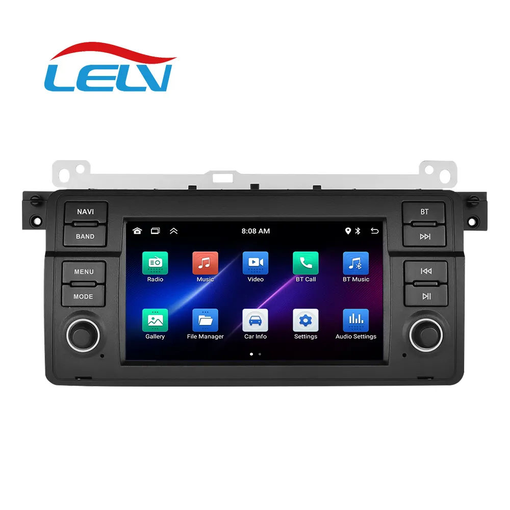 LELV Car Gps Navigation Radio Multimedia Player 7 Inch Android 13 For Bmw E46 M3 3series 318 320 325 330 335 1998-2005