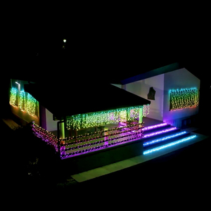LED DMX Outdoor Dekorative RGB Vorhang Lichterkette Voll farbiges Weihnachts pixel Matrix Programm für hervorragende Beleuchtung - Product Image 3