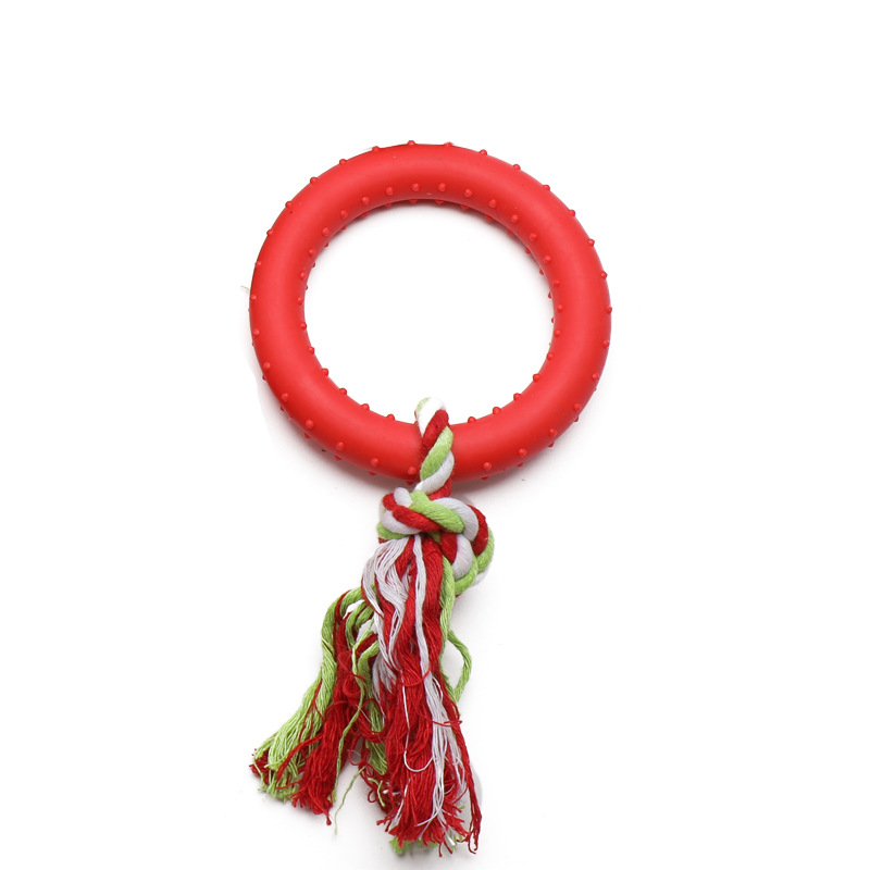 Corde en coton rouge en grand cercle