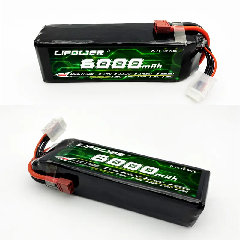 उच्च निर्वहन रेटेड आरसी लिपो बैटरी 11.1v 3s 6000mah 35c 60c t/xt60/xt60/xt60/xt90 प्लग हेलीकॉप्टर rc