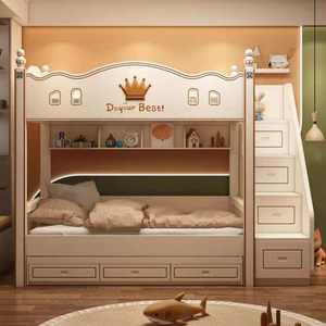 เตียงสองชั้นอเนกประสงค์ทันสมัยพร้อมสไลเดอร์หมุนสำหรับห้องนอนเด็ก - Product Image 2