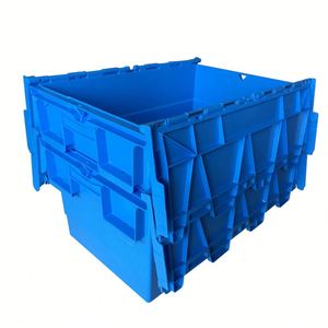 Hot Sale Heavy-Duty Nestable <strong>Logistic</strong> Stackable Plastic Storage Moving Boxes Turnover Tote <strong>Container</strong> Attached Lid Factory Direct - Product Image 2