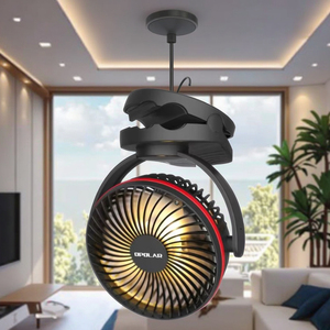 Usb Led Licht 5 Inch Clip <span class=keywords><strong>Fan</strong></span> Met Timing Functie 3600Mah Voor Auto Buitenshuis Hotel Gebruik - Product Image 3