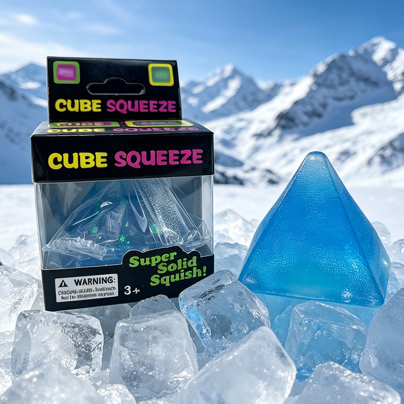Maltose Squishy Toy - Pyramid (Blue)