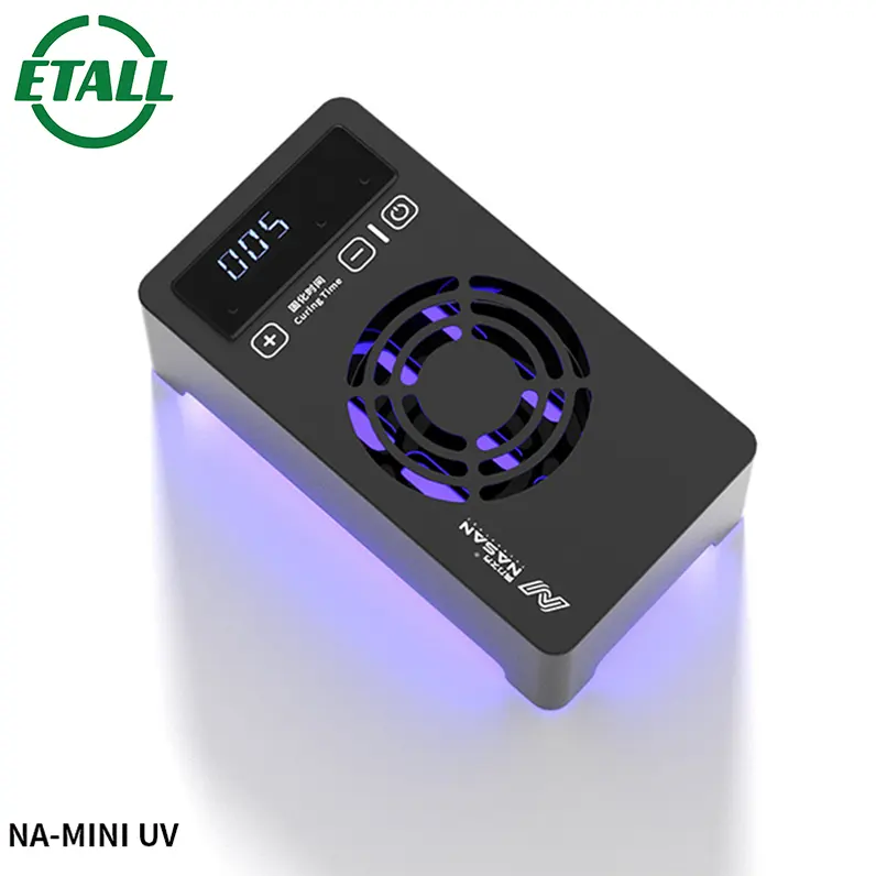 NASAN NA-MINI UV scatola di indurimento rapido luce per la scheda madre del telefono cellulare PCB LCD UV colla polimerizzazione TMS OCA verde olio indurente