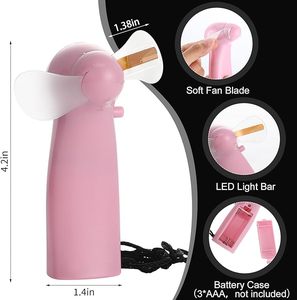 <strong>Mini</strong> Advertising <strong>Fan</strong> Battery Replaceable Handheld <strong>LED</strong> <strong>Fan</strong> Customized Message Display <strong>Mini</strong> <strong>Flashing</strong> <strong>Fan</strong> - Product Image 5