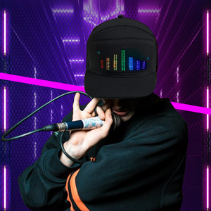 Sombreros con mensaje Led, gorra de béisbol con logotipo brillante, sombrero de fiesta luminoso, pantalla de luz programable, sombrero con leyendas rodantes Bluetooth - Product Image 5