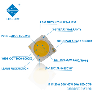 フリップチップcob led <span class=keywords><strong>20w</strong></span>ナチュラルホワイトCRI 80 19*19mm LED COB懐中電灯用