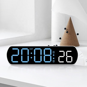2024 nuovo Timer elettrico personalizzato Count Up Count Down allarme digitale a colori Snooze Voice Control da tavolo sveglia a LED - Product Image 1