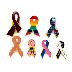 Không có tối thiểu tùy chỉnh kim loại men Epoxy nhận thức Ribbon tim Câu Đố mảnh asperger tự kỷ ve áo thời trang chữ cái Ngày của Cha - Product Image 4