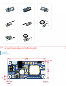 Waves hare SIM868 Erweiterungs karte GSM/GPRS/GPS/Bluetooth Kompatibel mit Arduino/Raspberry Pi 4 für Kommunikation und Netzwerk