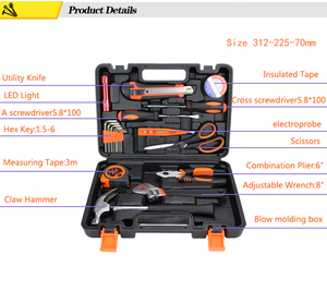 Factory Direct <strong>20</strong> Pcs Woodworking Manual Hardware Toolbox <strong>Set</strong> Home Machinery Use Including Hand Tools Hammers - Product Image 2