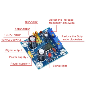 NE555 Pulsfrequenz-Arbeits zyklus Einstellbares Modul Rechteck-5-V-12-V-Signalgenerator für Arduino Smart Car - Product Image 6