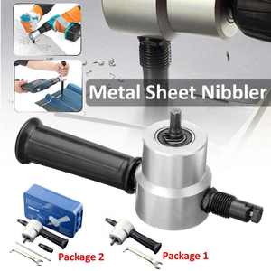 Double Head Metal Electric <strong>Cutter</strong> Sheet Metal Nibbler Saw <strong>Cutter</strong> Cutting Tool Power Drill Attachment