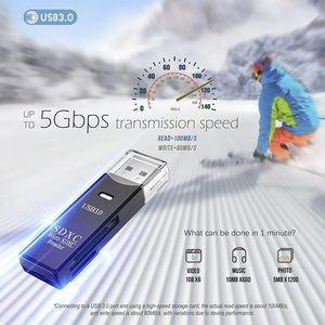 USB 3.0 Micro-SD-Kartenleser 5 Gbit/s 2-in-1-SD-Kartenleser zum USB-Adapter-Kartenleser für SDXC SDHC MMC - Product Image 4