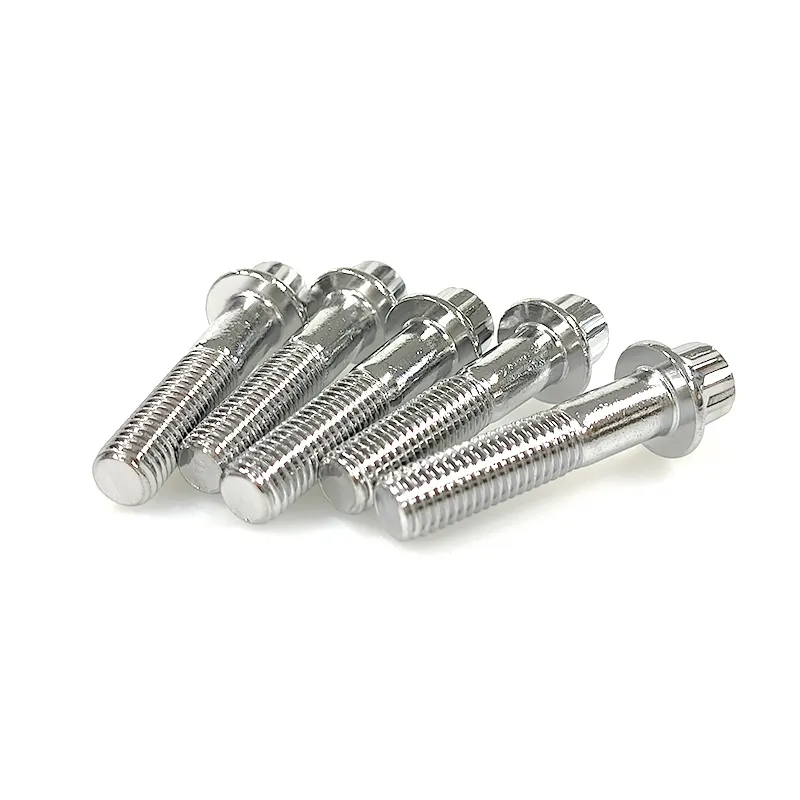 Custom factory wholesale motorcycle bolts and nuts stainless steel 12 point flange bolt m7*32 flange blots
