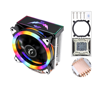 QiuzAim 6-heat-pipe Unvarying RGB Tower AM4 CPU Cooler 120mm <strong>E5</strong> <strong>2690</strong> 2011 V4 Heatsink for Advanced Computer Cooling and Style - Product Image 1