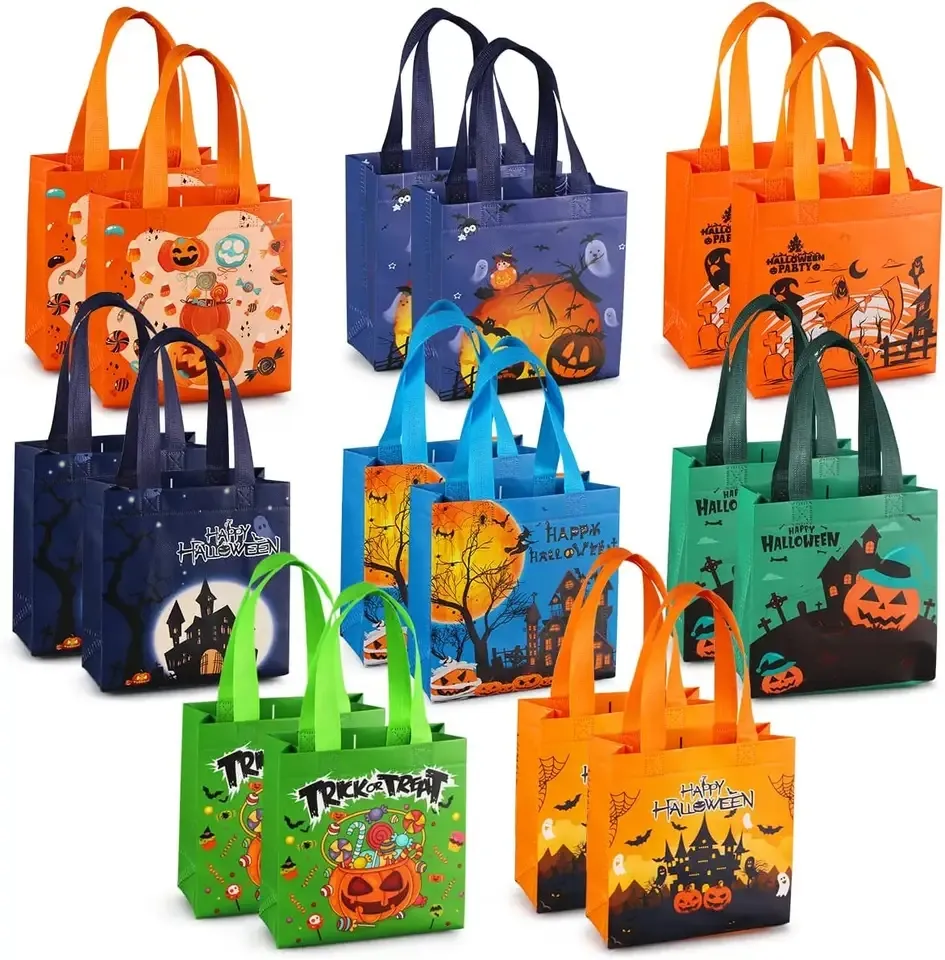 Hot Cheap and Fine Halloween Trick or Treat Reusable Nonwoven Fabric Shopping Gift Bags