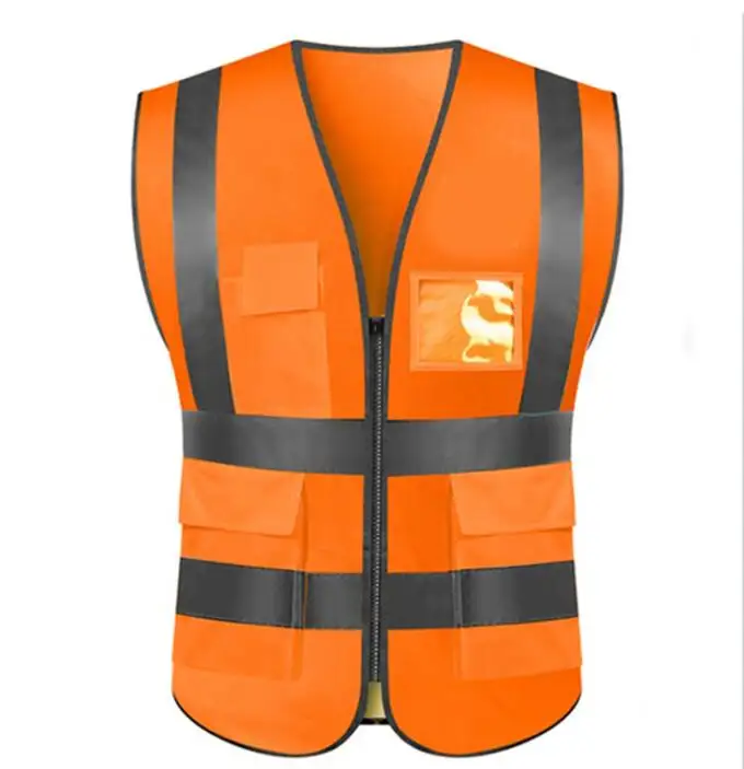 Arancione Striscia Riflettente Da Corsa Moto Tessuto di Maglia Riflettere Giubbotto di Sicurezza Giubbotto di Sicurezza di Lavoro Usura