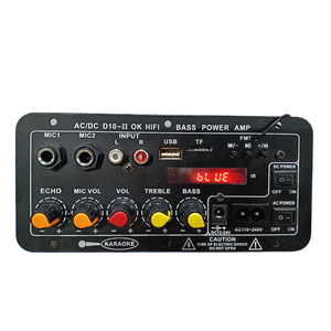 D10-II Home Amplifier 35W Single <strong>Output</strong> with for <strong>Bluetooth</strong> Radio DC12V/24V AC220V USB TF Dual MIC <strong>Input</strong> and Remote Control - Product Image 1